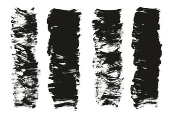 Flat Fan Brush Thick Short Background High Detail Abstract Vector Background Set 