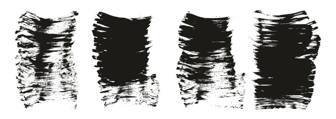 Flat Fan Brush Thick Short Background High Detail Abstract Vector Background Set 