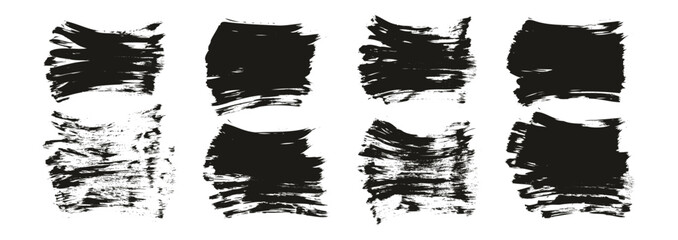 Flat Fan Brush Thick Short Background High Detail Abstract Vector Background Set 