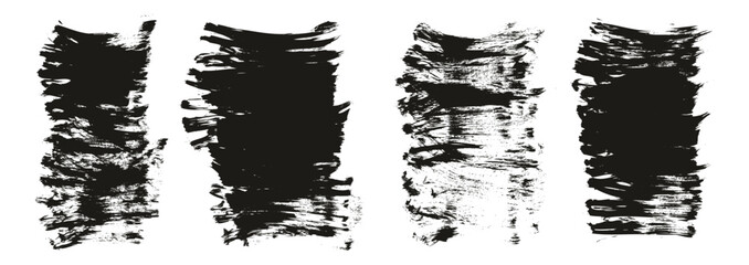 Flat Fan Brush Thick Short Background High Detail Abstract Vector Background Set 