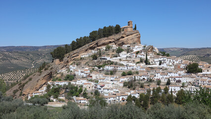 Vista panorámica desde el Mirador National Geographic,  Montefrío, Granada, Andalucía, España