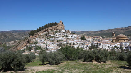 Fototapeta na wymiar Vista panorámica desde el Mirador National Geographic, Montefrío, Granada, Andalucía, España