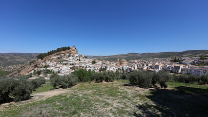 Fototapeta na wymiar Vista panorámica desde el Mirador National Geographic, Montefrío, Granada, Andalucía, España