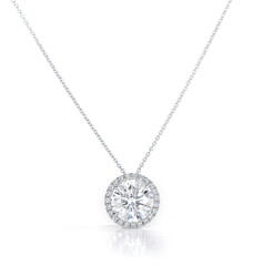 Diamond Halo pendant with diamonds