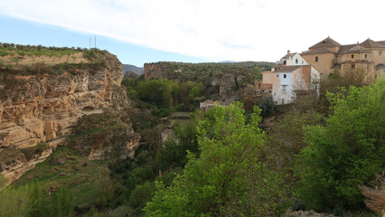 Fototapeta na wymiar Monumento Natural de los Tajos de Alhama de Granada, Granada, Andalucía, España