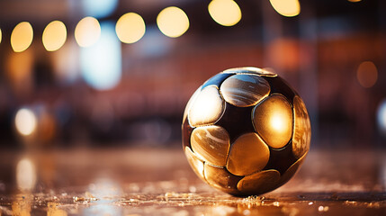 Fototapeta premium soccer field the night before the match.