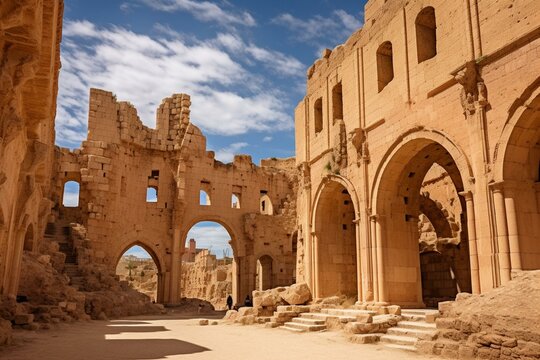 El Jem ruins, Tunisia. Generative AI