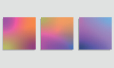 Fototapeta premium Modern Color Gradient Vector Set. Wallpaper or Background Design for Prints, Social Media and Art 