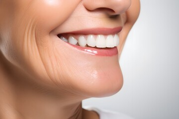 close up of a woman's smile