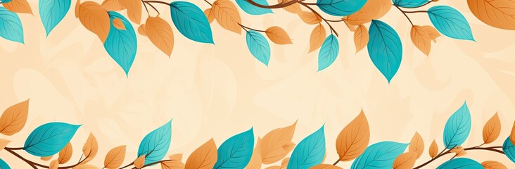 Fototapeta na wymiar Background of Vibrant Autumnal Leaf Patterns: A Symphony of Nature's Colors and Elegance - Generative AI