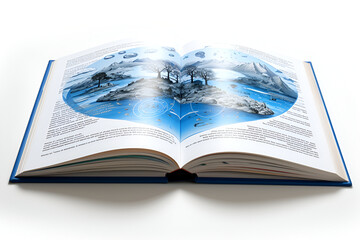 Brochure cover and template, magazine spread about travel and world countries with copy space, editable text composition on white background