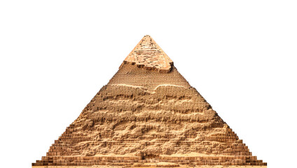 Giza pyramid in Egypt isolated object, transparent background