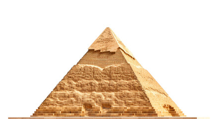 Giza pyramid in Egypt isolated object, transparent background