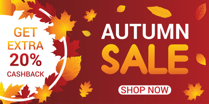 Autumn Sale background, banner, poster or flyer design.fall sale, Autumn sale