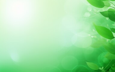 abstract green background with leafs and copyspace for your text