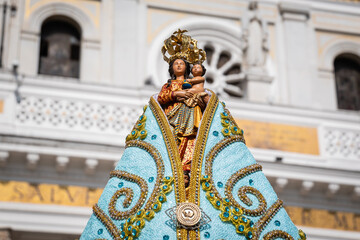 statue of the virgin mary - obrazy, fototapety, plakaty