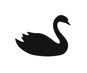 simple elegant swan silhouette