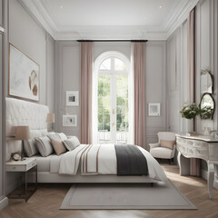 Interior design modern style bedroom.
