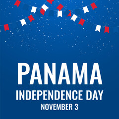 Panama Independence Day banner. National holiday celebrated in November. Vector template for typography poster, greeting card, flyer, etc