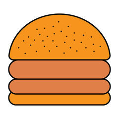 HotBurg concept, Bacon Cheeseburger vector icon design, Bakery and Baked Goods symbol, Culinary and Kitchen Education sign, Recipe development stock illustration