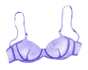 Watercolor lingerie. Hand draw underwear. Fashion illustration