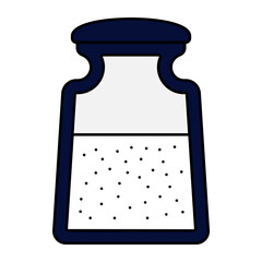 condiments or spice container concept, salt and pepper shakers vector icon design, Bakery and Baked Goods symbol, Culinary and Kitchen Education sign, Recipe development stock illustration