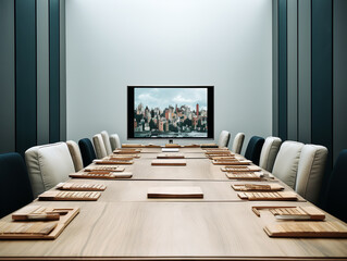 Various business with board meeting room Generative AI