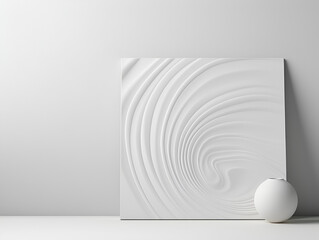 Minimalistic white modern scene mock up, product presentation concept 