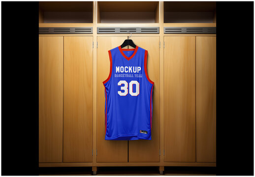 Basketball Jersey Mockup - V Neck