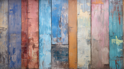Colorful Wood Wall Texture