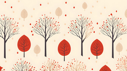 autumn tree with red leaves