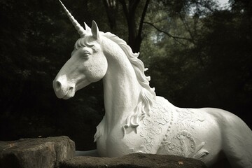 White unicorn. Generative AI