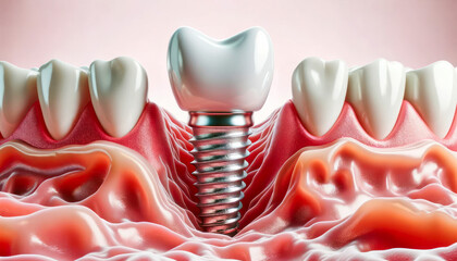 Modern Dental 3d Implant in Detail