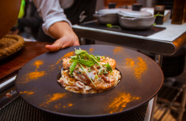 Comida de restaurante italiano