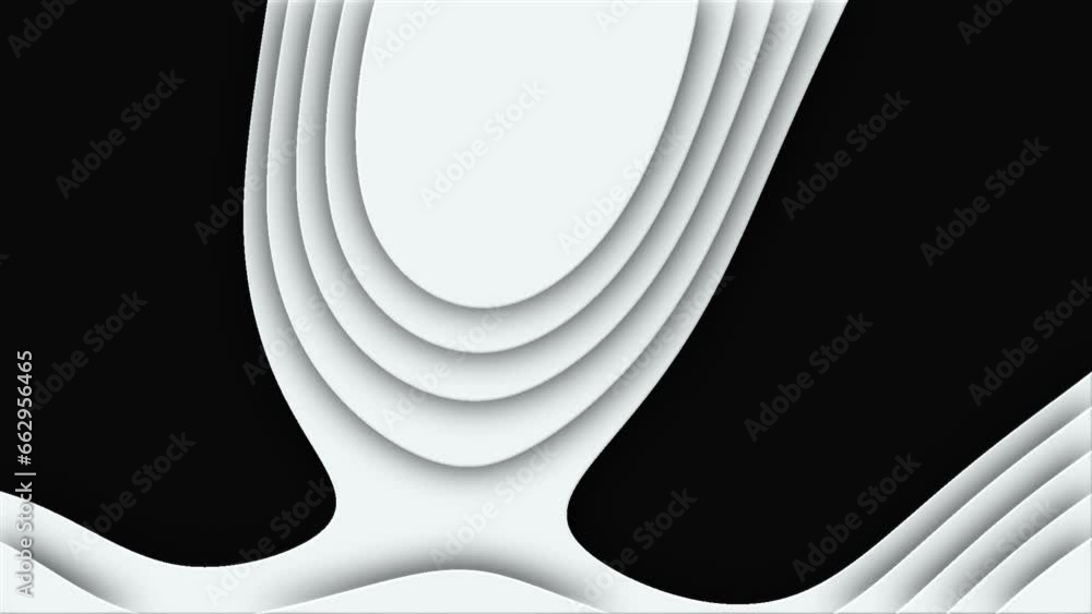 Poster white cut curve abstract background pattern of lines and waves