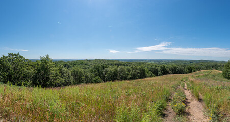 Panoramic view from the top of Inspiration Peak in west central Minnesota, USA.
