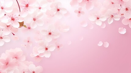 Fototapeta na wymiar Cherry blossom spring background with copy space