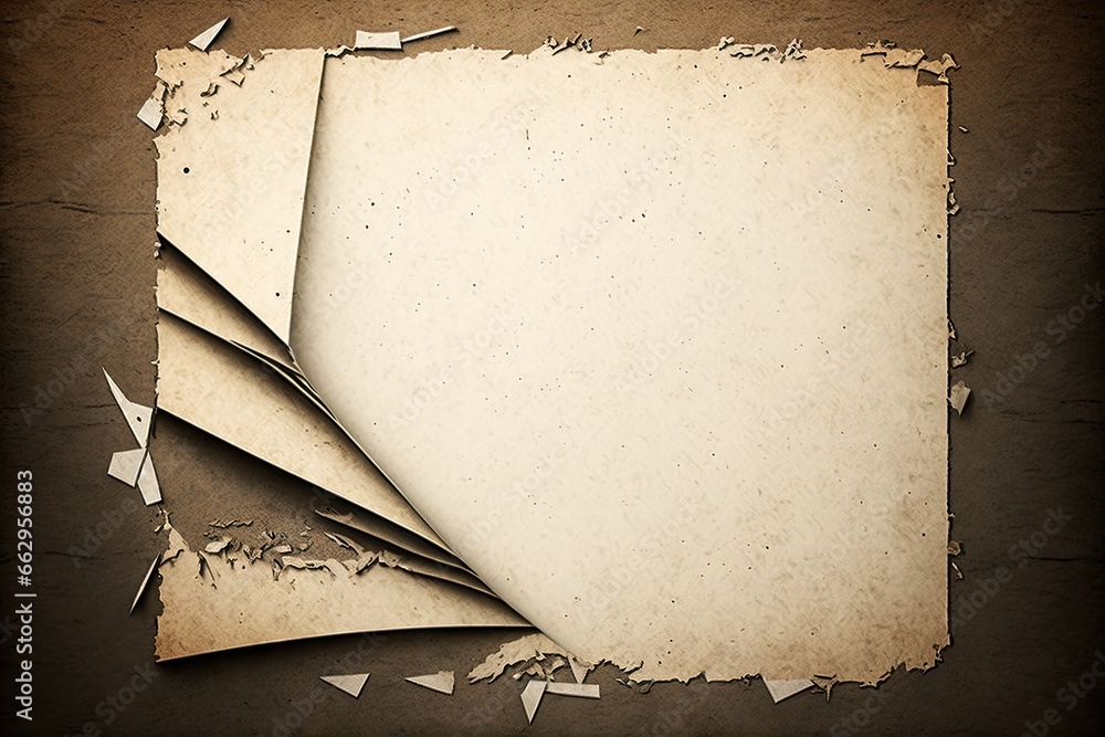 Poster old paper on wood background with space for your text or image