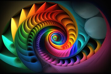 Abstract fractal spiral spiral colored background  