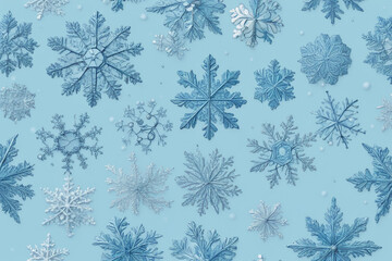 Big icy snowflake background, Christmas and winter background, generative AI