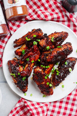 BBQ Chicken Wings .selective focus