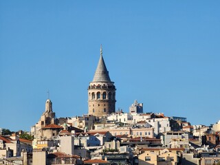 Fototapeta na wymiar galata tower and city of istanbul landscape