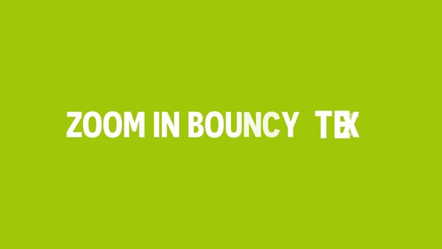 Bouncing Zoom In Text Title Intro Animation Template