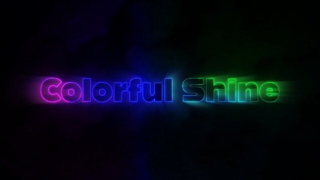 Colorful Shining Rainbow Text Title Intro Template