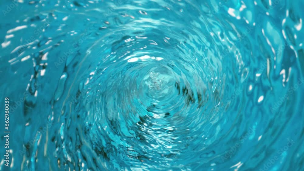 Poster super slow motion of rotating water in twister shape with zooming camera movement. filmed on high sp