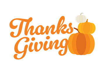 Happy Thanksgiving Day. Thanksgiving Vector Illustration. Happy Thanksgiving Calligraphy Text. Thanksgiving Background. Vector Background.