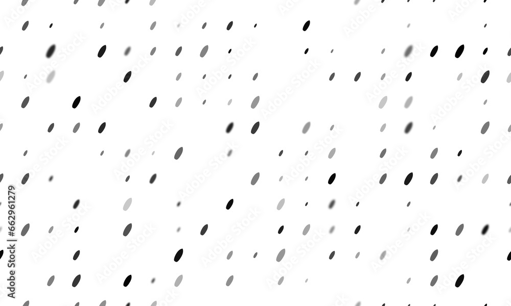 Aufkleber seamless background pattern of evenly spaced black surf board symbols of different sizes and opacity