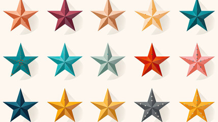 Vector star set with a versatile range of star shapes ideal for design projects
