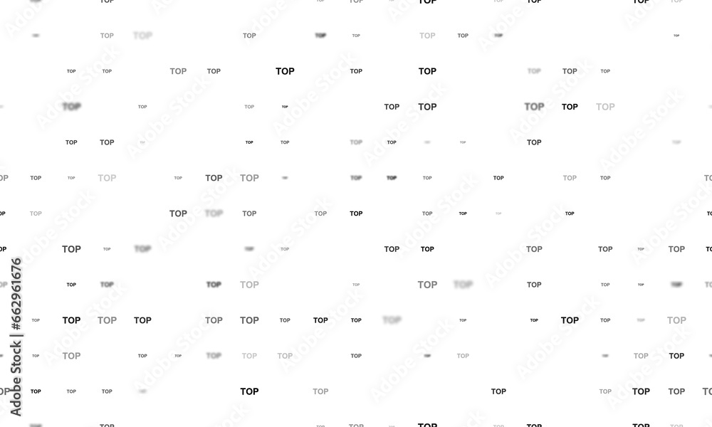 Poster seamless background pattern of evenly spaced black top symbols of different sizes and opacity. illus