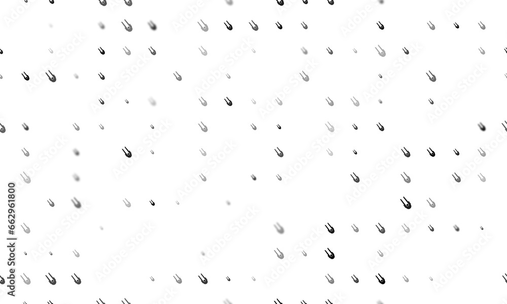 Poster seamless background pattern of evenly spaced black solo bobsleigh symbols of different sizes and opa